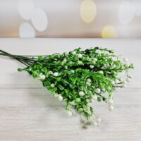 Букет пластикової горобини на 5 голів бiла СО-4