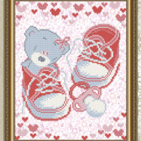 ArtSolo VKA 4045 С рождением девочки, схема под бисер