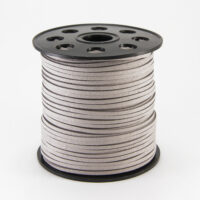 Шнур замшевый ширина 2,7 толщина1,4мм 5м Светло-серый