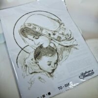 Барвиста Вишиванка ТО-016 Марія з дитиною у бежевому кольорі, схема для вишивання бісером