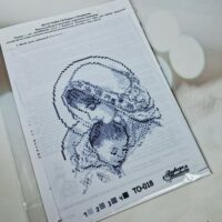 Барвиста Вишиванка ТО-018 Марія з дитиною у сірому кольорі, схема для вишивання бісером