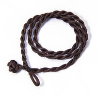 Шнур шелковый для ожерелья 45см*3мм коричневый