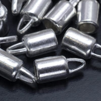 Концевики Для Шнура, Металл, 14*6,5мм Серебро