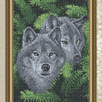 ArtSolo VKA 3068 Волки в лесу, схема под бисер