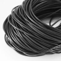 Шнур натур. кожа 1.2мм, Черный 5м