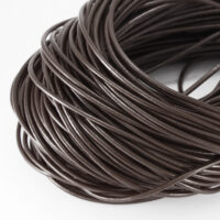 Шнур Натур. Кожа 2мм, Темно-коричневый 5м