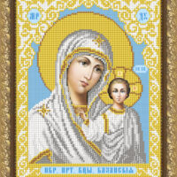 ArtSolo VIA 4201 Б.М.Казанская в белой одежде, схема под бисер