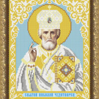 ArtSolo VIA 4203 Николай Чудотворец в белой одежде, схема под бисер