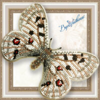 Вдохновенье BGP-059 Апполон обыкновенный, набор для вышивания бисером на прозрачной основе