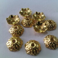 Обниматель для бусин Лепестки 8*1,5мм светлое золото