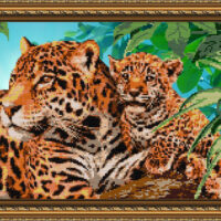 ArtSolo VKA 3012 Ягуары, схема под бисер
