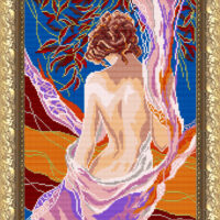 ArtSolo VKA 3040 Девушка осень, схема под бисер