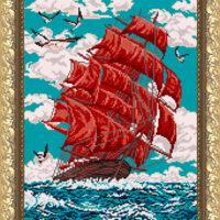 ArtSolo VKA 3048  Алые паруса, схема под бисер