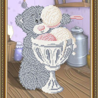 ArtSolo VKA 4414 Мишка с мороженным, схема под бисер