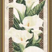ArtSolo VKA 3092 Каллы на бежевом, схема под бисер