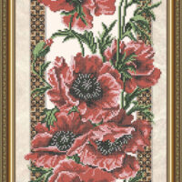 ArtSolo VKA 3089 Маки на бежевом, схема под бисер