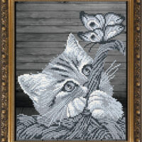 ArtSolo VKA 4058 Котенок в корзине, схема под бисер