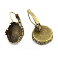 Швензы Латунь Круглая Основа под Кабошон 15мм, Бронза 2шт