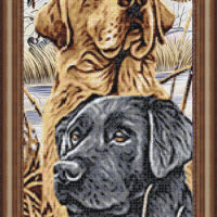 ArtSolo VKA 3129 Лабрадоры, схема под бисер