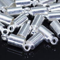 Концевики для шнура 9,5*4мм серебро 20 шт