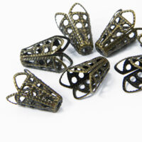 Конус Шапочки для Бусин Металл10*16мм Бронза 10шт