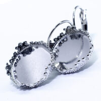 Швензы Латунь Круглая Основа под Кабошон 15мм Платина