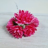 Букет хризантем 3*2*5см 5шт фуксiя