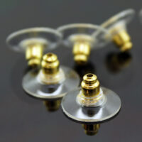 Заглушки силиконновые комбинированные 7*12мм золото