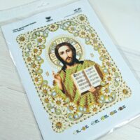 Virena А4Р-630 Iсус Христос в золотi,схема для вишивки бісером та намистинами
