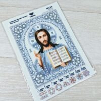 Virena А5Р-346 Ісус Христос в сріблi, набір для вишивки бісером та намистинами