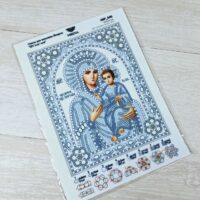 Virena А5Р-345 Іверська в сріблi, набір для вишивки бісером та намистинами