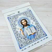 Virena А4Р-654 Ісус Христос в блакитному, набiр для вишивки бісером та намистинами