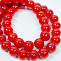 Намистини Говліт червоний 8мм 25816