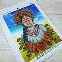 Virena А3Н-500 Мотанка з маками, схема для вишивки бісером