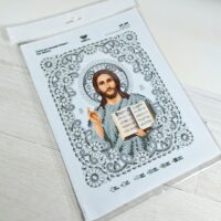 Virena А4Р-624 Iсус Христос в срiблi,схема для вишивки бісером та намистинами