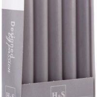 Свеча столовая, серая 20*170мм 1-070