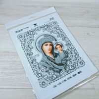 Virena А4Р-628 БМ Казанська в сріблі, схема для вишивки бісером та намистинами