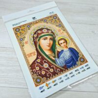 Virena А4Р-641 БМ Казанська в золоті, набiр для вишивки бісером та намистинами