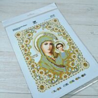 Virena А4Р-634 БМ Казанська в золоті,схема для вишивки бісером та намистинами