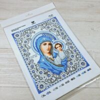 Virena А4Р-655 БМ Казанська в блакитному, набiр для вишивки бісером та намистинами