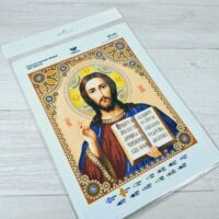 Virena А4Р-642 Ісус Христос в золоті, набір для вишивки бісером та намистинами