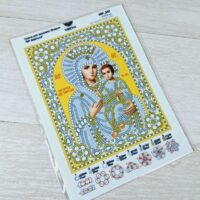 Virena А5Р-347 БМ Іверська в золоті, набір для вишивки бісером та намистинами
