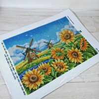 Virena А3Н-496 Соняшники з млинами, схема для вишивки бісером