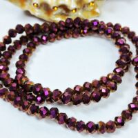 Скло 4мм 110-115шт фіолетовий металік 04097