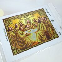 Virena А4Р-585 Таємна вечеря в золотi, схема для вишивки бісером