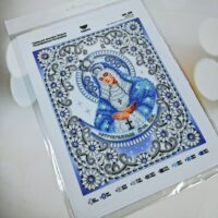 Virena А4Р-659 Остробрамська в блакитному, схема для вишивки бісером та намистинами