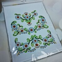 Virena РВМ-029 Рушник весільний малий в зеленому, набiр для вишивки бісером та намистинами