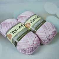 ЯрнАрт Бегонія Меланж (YarnArt Begonia Melange) 50г/169м 3051 рожево-бiла